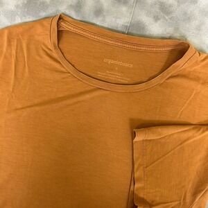 Organic Basics Women's Tencel Burnt Orange Boxy Oversized T Shirt Small